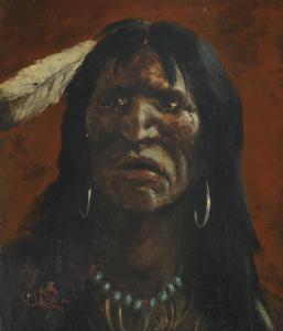 SAUERWEIN Frank Peters 1871-1910,Apache Head,1901,Christie's GB 2019-05-16
