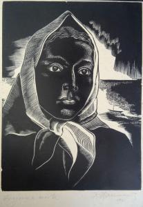 saumanis karlis fridrihs 1905-1971,Fishing girl,1941,Antonija LV 2020-10-04