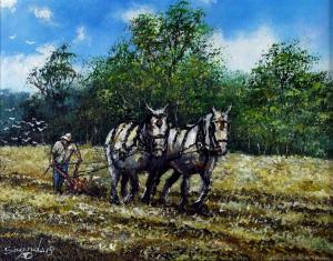 Saunders Andy,Horses Ploughing,Gormleys Art Auctions GB 2024-04-09