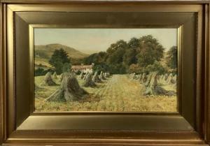 SAUNDERS Charles L. 1855-1915,The Hay Stooks,Reeman Dansie GB 2023-03-19