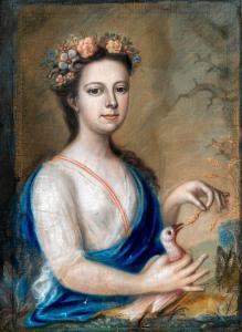 SAUNDERS John 1682-1758,Portrait of an Allegorical Female Fig,1732,Hartleys Auctioneers and Valuers 2021-12-01