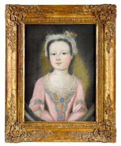 SAUNDERS John 1682-1758,portraits of a girl,1746,Pook & Pook US 2019-10-05