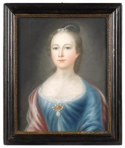 SAUNDERS John,portraits of Thomas and Elizabeth Bradley of Drayt,1753,Pook & Pook 2019-10-04