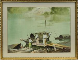 SAUNG SAYA 1898-1952,COLLECTING WATER and FISHING BOATS,McTear's GB 2017-04-26