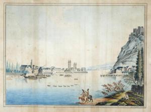 SAURBORN Wilhelm 1800-1800,Blick über den Rhein auf Koblenz,DAWO Auktionen DE 2011-07-07