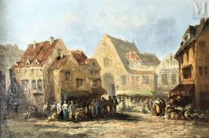SAURFELT Léonard 1840-1880,Scène de marché,Millon & Associés FR 2022-07-06