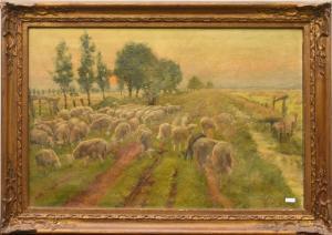 SAUTER Felix 1881-1963,Berger et ses moutons,Rops BE 2020-12-14