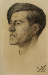 SAUTER Georg 1866-1937,Portrait of Rudolf Sauter, head and shoulders,1924,Tennant's GB 2018-06-02