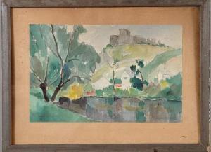 SAUTIN Rene 1881-1968,La Seine aux Andelys,1931,Millea Bros US 2007-11-25