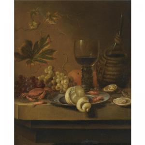 SAUTS Dirk 1635-1707,A STILL LIFE WITH A PEELED LEMON ON PEWTER PLATE W,Sotheby's GB 2007-07-03