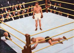 SAUVE CASIMIR,INCONTRO DI BOXE,1919,Bertolami Fine Arts IT 2016-12-01