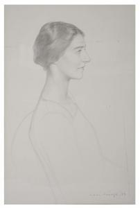 SAVAGE AIDAN,Side profile, portrait of a lady,1929,Mallams GB 2019-02-27