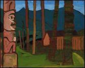 SAVAGE Anne Douglas 1896-1971,Totem Poles / Mountain Landscape (verso),Heffel CA 2008-05-22