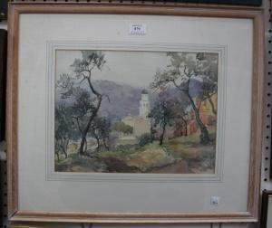 SAVAGE Ernest 1906-2017,Continental Landscape with Church,Tooveys Auction GB 2010-01-01