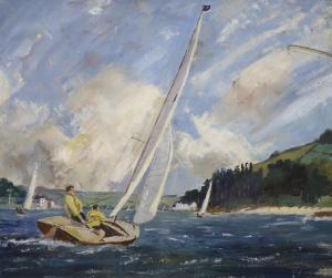 SAVAGE Francis B. 1908-1985,Sailing boat on an estuary,Gorringes GB 2021-11-01