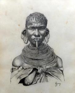SAVARY 1800-1900,African Tribal Women Portraits,Rowley Fine Art Auctioneers GB 2013-02-19