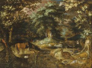 SAVERY Jan, Hans II 1597-1654,Adam and Eve in the Garden of Eden,Christie's GB 2018-12-07