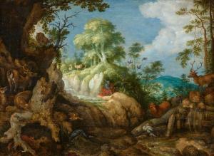 SAVERY Roelant 1576-1639,Landschaft mit Elias, von den Raben versorgt,Lempertz DE 2023-11-18