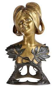 SAVINE Léopold Pierre Antoine 1861-1934,Bust of a girl,Bernaerts BE 2016-06-14
