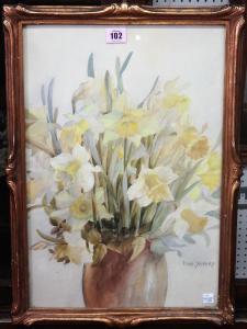 SAVORY Eva,Still life of daffodils,Bellmans Fine Art Auctioneers GB 2019-01-22