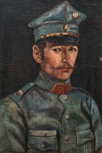 SAWICZEWSKI Stanislaus 1866-1943,Portret żołnierza 12 pułku artylerii Armii Gen,Sopocki Dom Aukcjny 2023-04-01