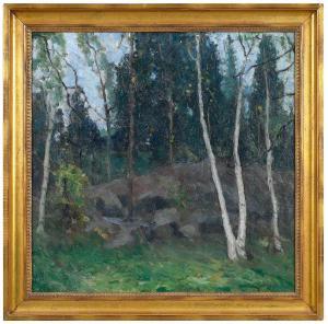SAWYER Helen Alton 1900-1999,Wooded Landscape,Brunk Auctions US 2023-07-15