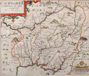 SAXTON Christopher 1500-1600,A Map of Caermardt,John Nicholson GB 2018-07-25