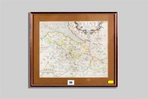 SAXTON Christopher 1500-1600,map of Flintshire,Rogers Jones & Co GB 2015-09-01