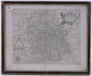 SAXTON Christopher 1500-1600,Map of Shropshire,Burstow and Hewett GB 2016-11-16