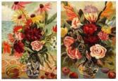 SAYER Derrick 1917-1992,Still Life Study of Flowers in Vases,Keys GB 2011-04-08