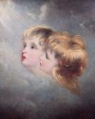 SAYERS Reuben T.W 1815-1888,two cherubs\` heads within sky background,Rogers Jones & Co 2019-09-13