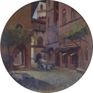 SCAGLIONE Giuseppe Oreste 1887,Paese con contadino,Sant'Agostino IT 2019-05-13