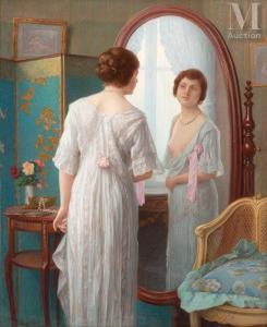 SCALBERT Jules 1851-1928,La Femme au miroir,Millon & Associés FR 2022-05-19