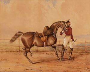 SCANLAN Robert 1801-1876,HORSE AND MILITARY FIGURE,,1843,Whyte's IE 2023-07-10
