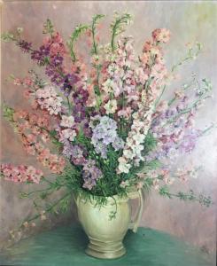 SCANLON Mary,Pink & Purple Still Life,Theodore Bruce AU 2017-04-30