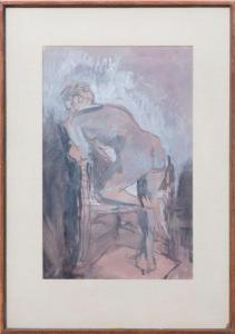 SCARAVAGLIONE Concetta Maria 1900-1975,NUDE KNEELING ON A CHAIR,Stair Galleries US 2017-01-25