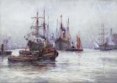 SCARBOROUGH Frederick William 1860-1939,A busy day on the Thames,Christie's GB 2007-01-31