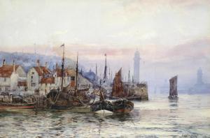 SCARBOROUGH Frederick William 1860-1939,Boats moored at Whitby,Bonhams GB 2015-10-07