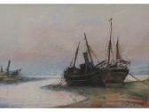 SCARBOROUGH Frederick William,study of moored boats aground at low tide,Duke & Son 2010-09-30