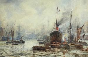 SCARBOROUGH Frederick William 1860-1939,The Port of London,David Lay GB 2024-01-18