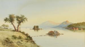 SCARVELLI Spyridon 1868-1942,VIEW OF VLACHERNA MONASTERY AND PONTIKONISI ISLAND,Sotheby's 2014-04-29