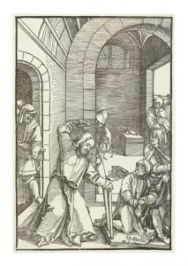 SCHÄUFFELIN Hans Leo 1480-1538,Christ Driving the Money Changers from the Temp,1509,Swann Galleries 2009-04-30