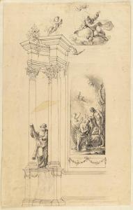 SCHÜBLER Johann Jacob 1689-1741,Progetto per un altare,Bertolami Fine Arts IT 2022-05-13