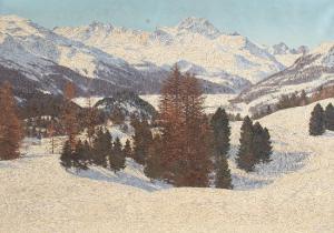 SCHÜTZ Johannes 1886,Blick von Ober Alpina auf Piz della Margna,1933,Von Zengen DE 2008-11-28