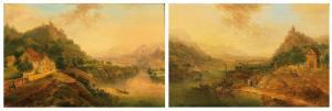SCHüTZ Philippine Maria 1767-1797,Two Rhenish landscapes,1789,Palais Dorotheum AT 2019-04-30