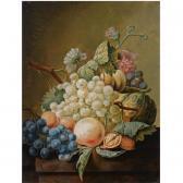 SCHAALJE Cornelis Johannes,A STILL LIFE WITH WHITE AND BLUE GRAPES, PEACHES, ,Sotheby's 2007-11-13