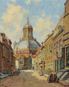SCHAAP Hendrik 1878-1955,Gezicht op de Oostkerk,Zeeuws NL 2018-06-05