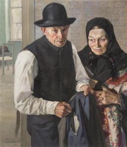 SCHACHINGER Hans 1888-1952,An Old Couple,Palais Dorotheum AT 2018-09-22
