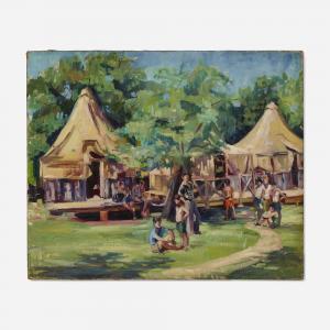 SCHACHT LOUISE 1908-1988,Camping Scene,Rago Arts and Auction Center US 2022-06-03