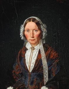 SCHACK Sophus 1811-1864,A portrait of a woman,1854,Bruun Rasmussen DK 2023-08-07